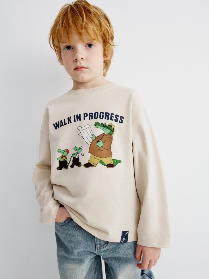 Лонгслив SELA x Союзмультфильм, бежевый, арт. 35041