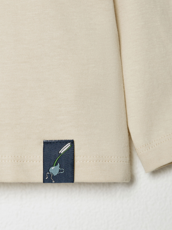 лонгслив детский с принтом  x союзмультфильм из хлопка спереди