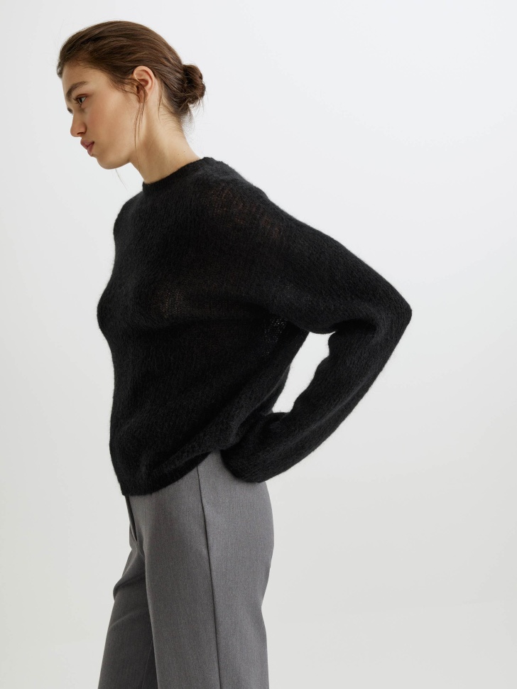 джемпер с содержанием шерсти и мохера из россии вид сбоку