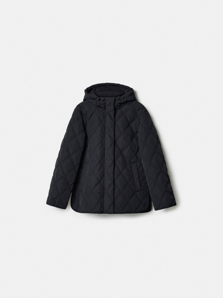 Куртка SELA стеганая с капюшоном, черный, арт. 40554