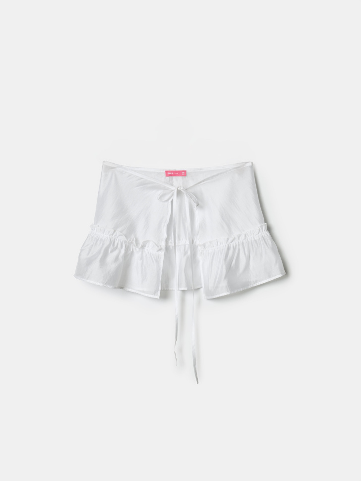 Юбка-пояс с оборками SELA Young, белый, арт. 39046