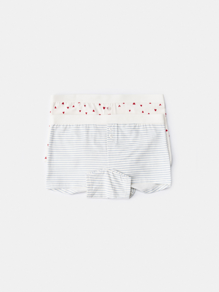 Набор из 2 трусов-шортиков Sela для девочек, разноцветный, арт. 50505