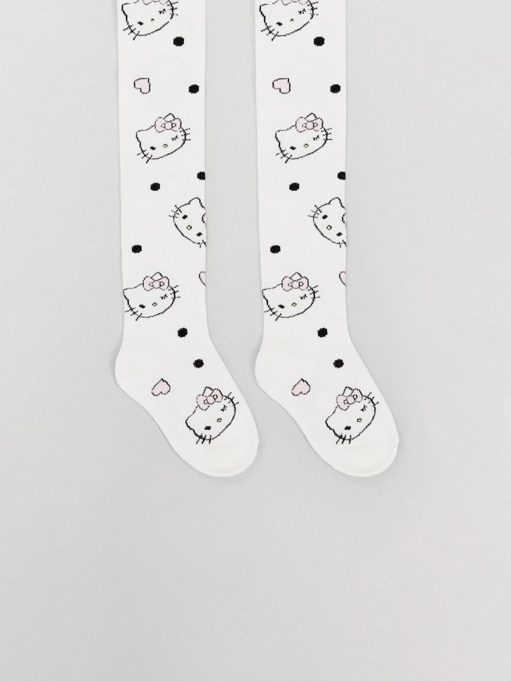 Трикотажные колготки с принтом Hello Kitty для девочек