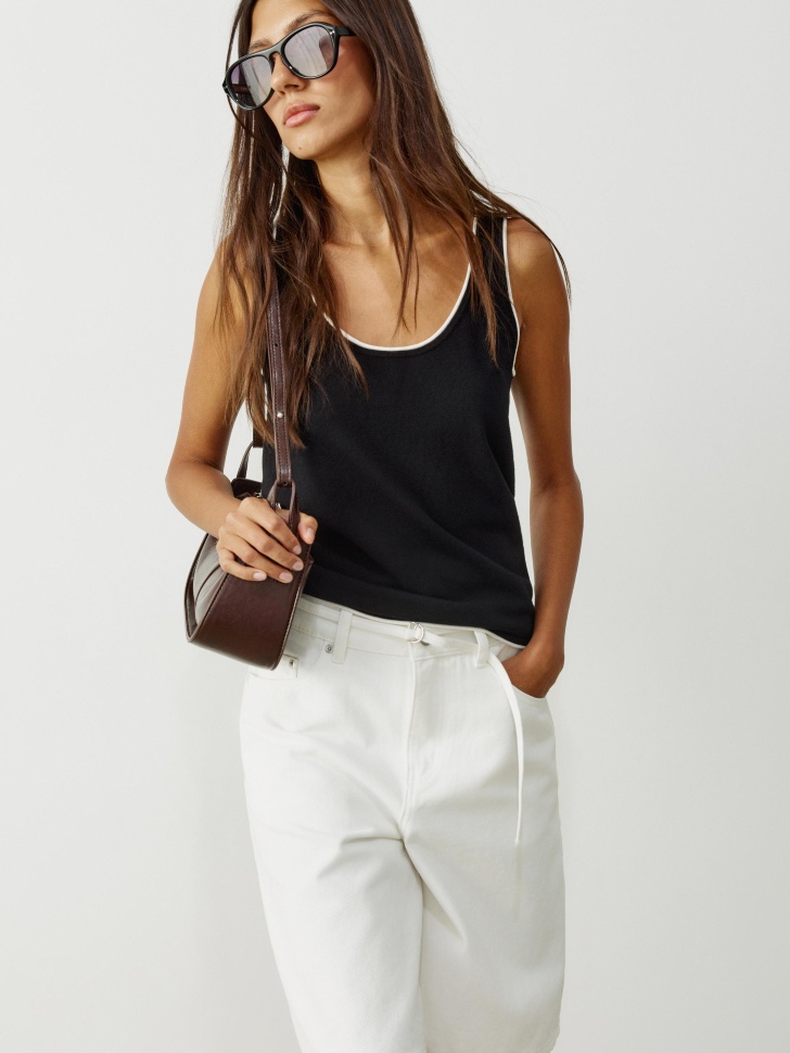 Танк-топ SELA с контрастной окантовкой, разноцветный, арт. 45004