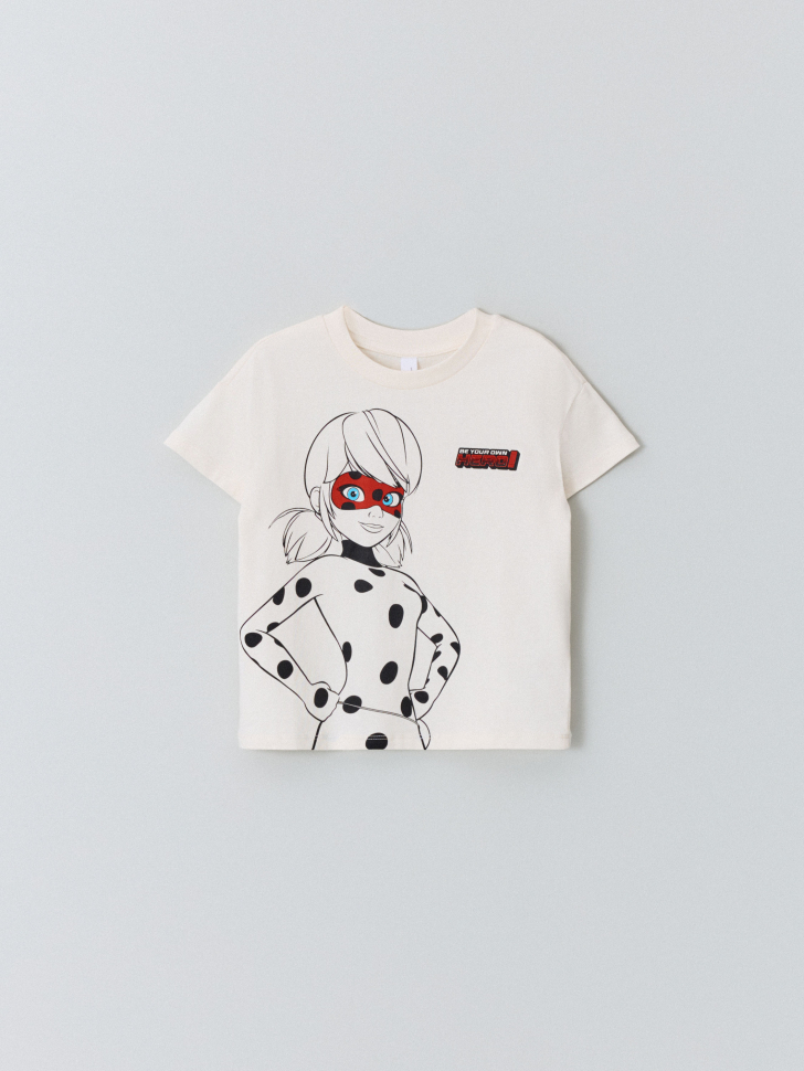 Футболка оверсайз с принтом Lady Bug для девочек. Фото №4