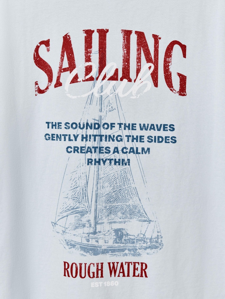 футболка оверсайз с принтом для взрослого возраста с изнаночной стороны