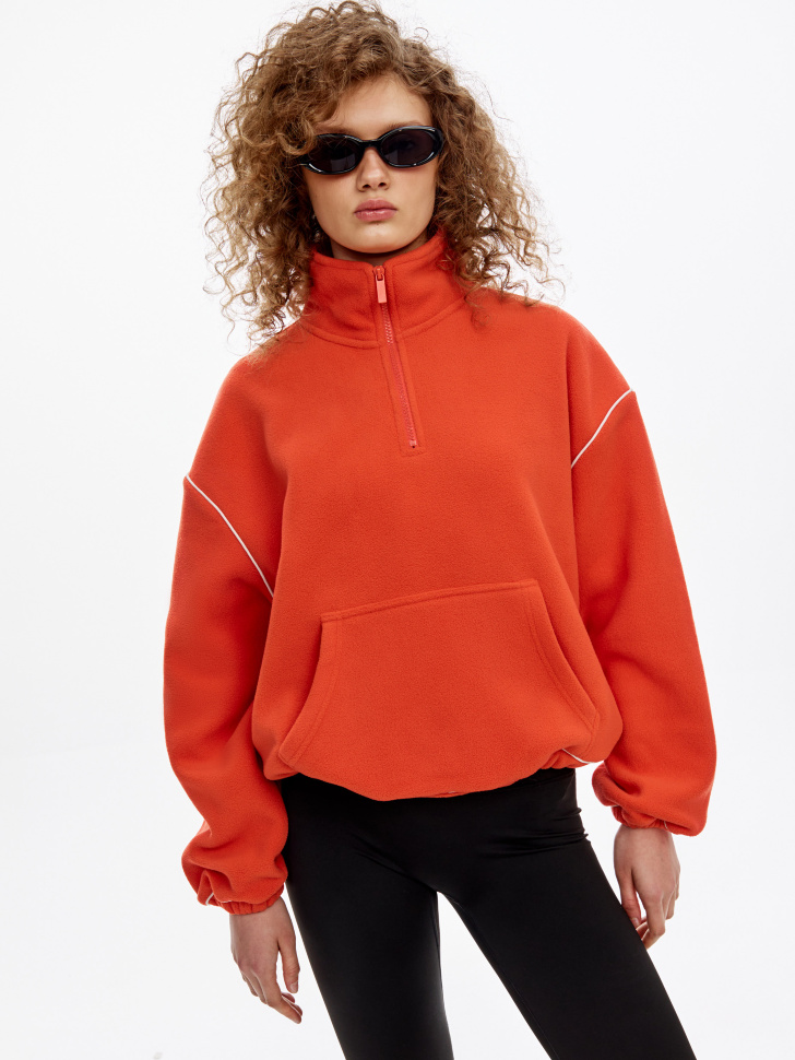 Толстовка SELA Young на молнии, оранжевый, арт. 49426