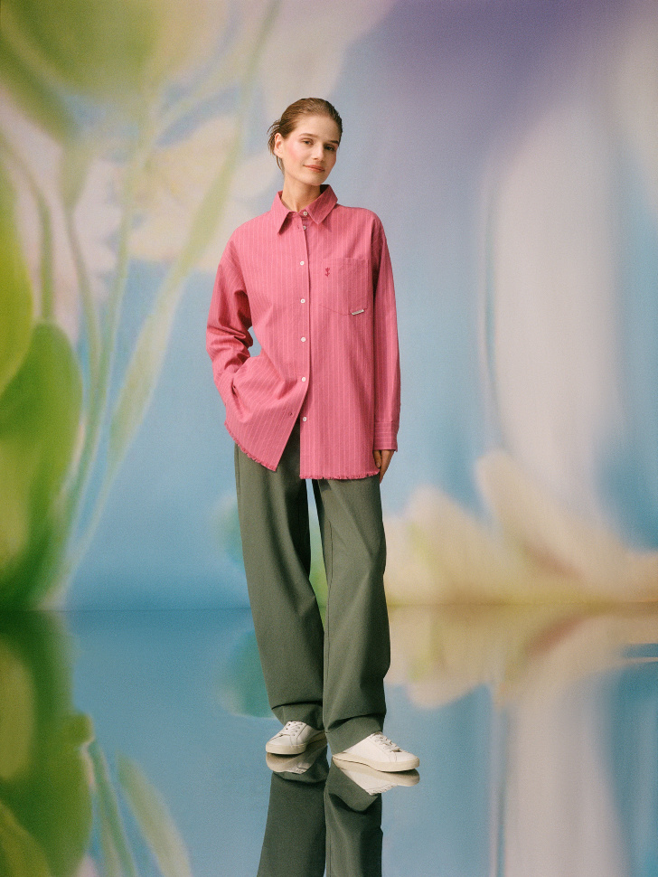 

Хлопковые брюки Slouchy из коллаборации sela х Ботанический сад