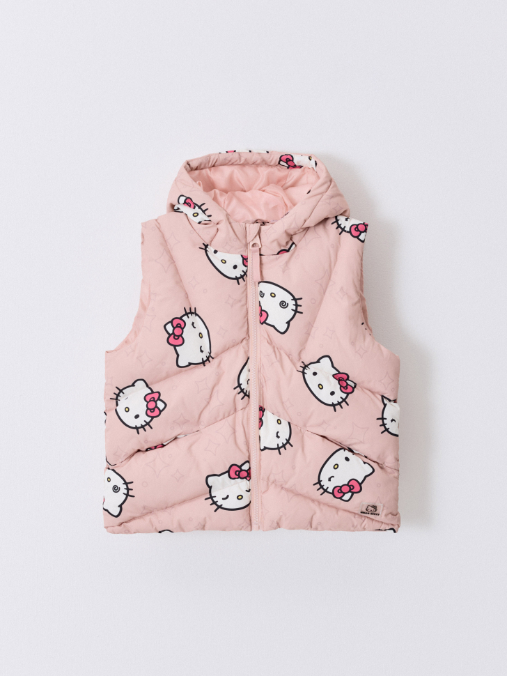 

Стеганый жилет с принтом Hello Kitty для девочек