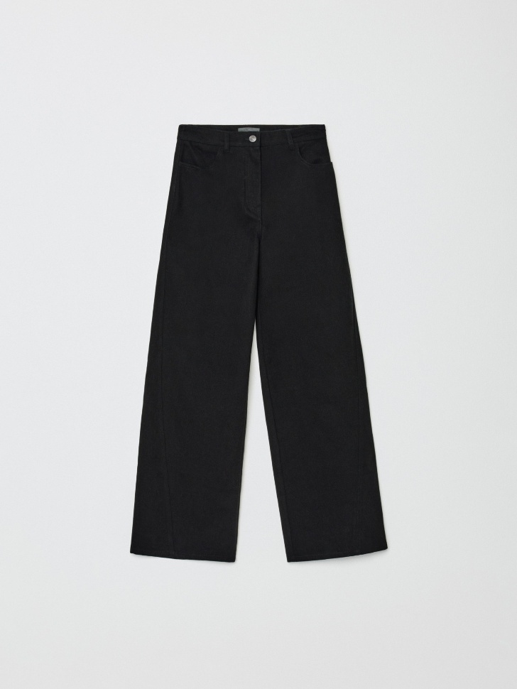 прямые брюки из хлопка с эффектом стирки 4610517317568 фотография