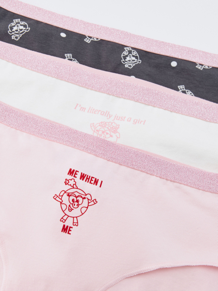 набор из 3 трусов-слипов для девочек  x смешарики 4610517096944 по акции