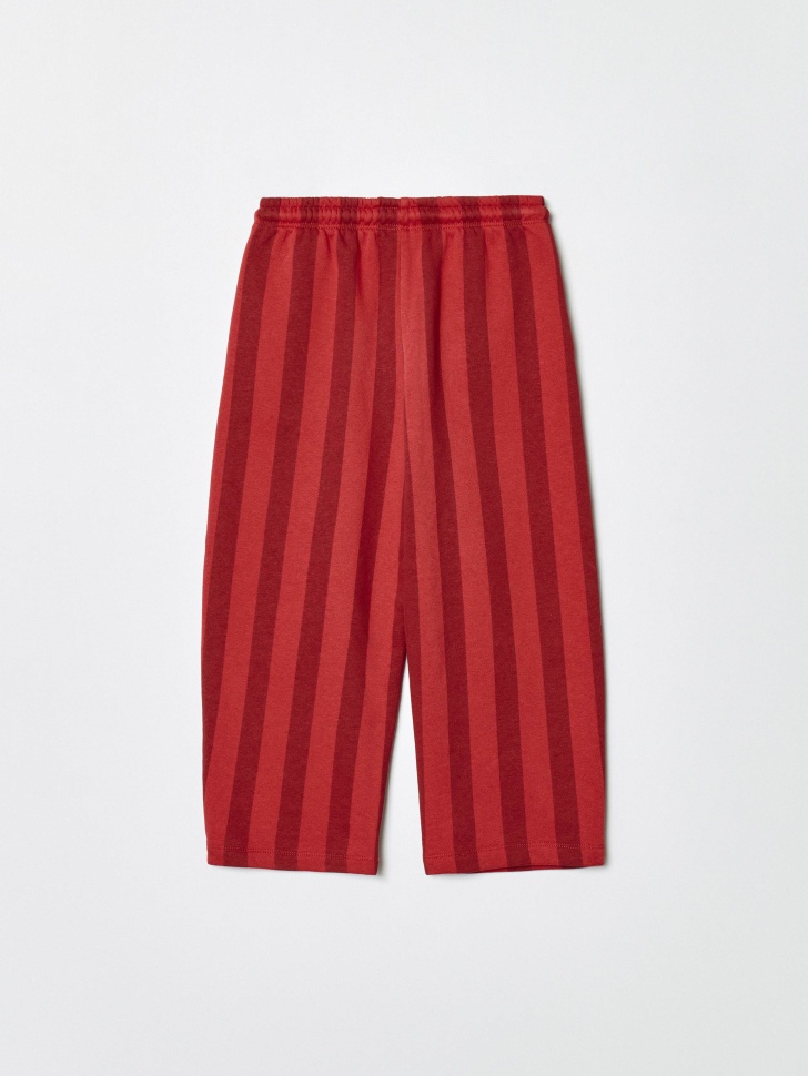 трикотажные брюки в полоску для мальчиков из россии вид сбоку