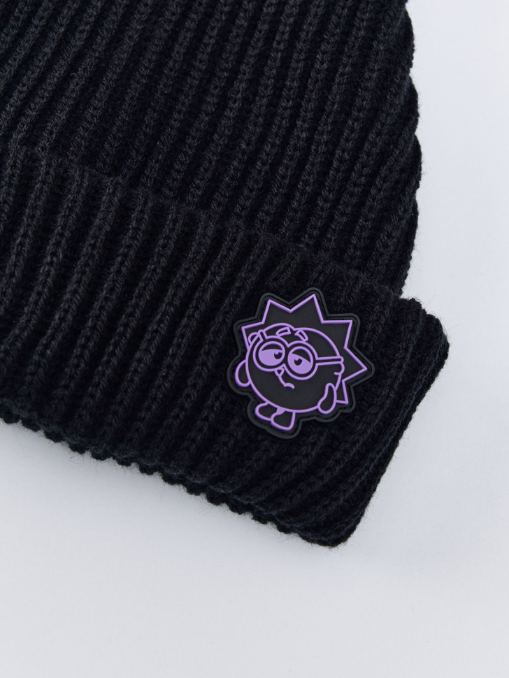 вязаная шапка для мальчиков  x смешарики от бренда sela вид слева