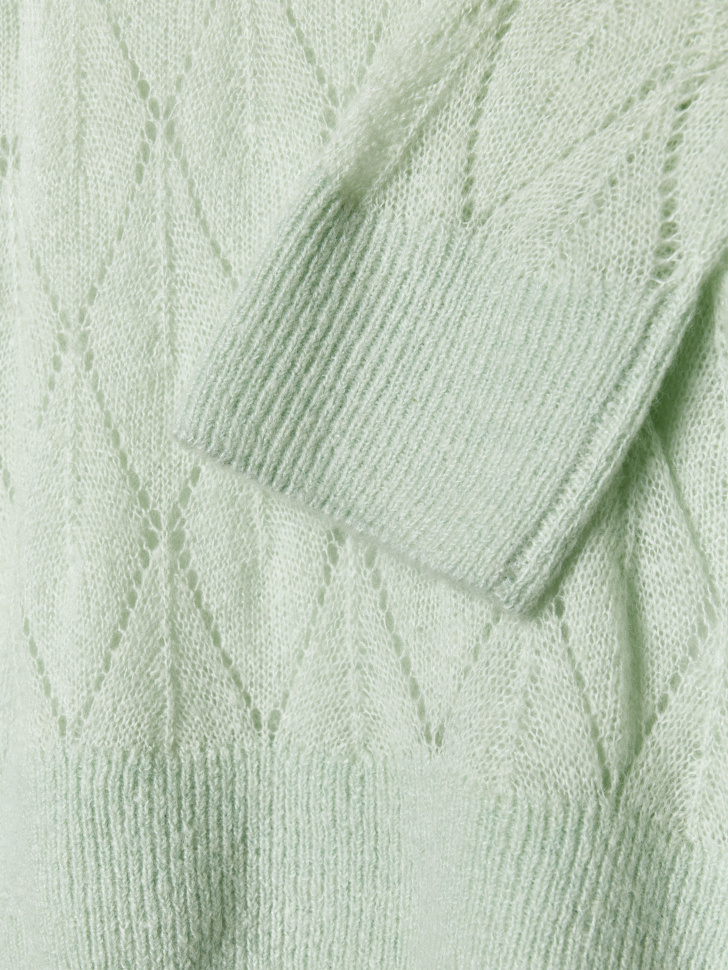 вязаное худи с содержанием шерсти из линейки  young от 16 до 18 лет с изнаночной стороны