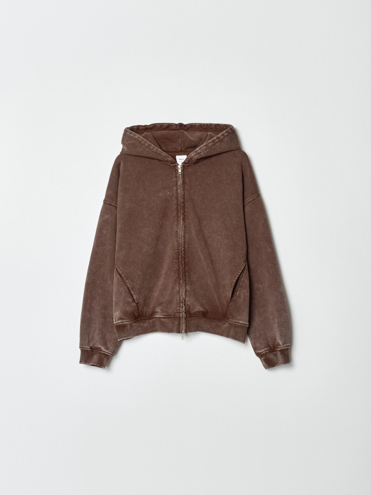 Худи SELA оверсайз с кислотной стиркой, арт. 36393