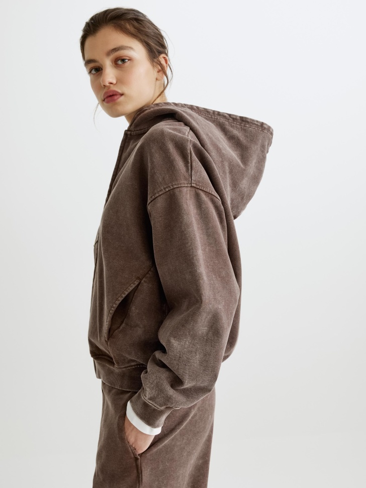 худи оверсайз с кислотной стиркой по цене 4799 руб вид справа