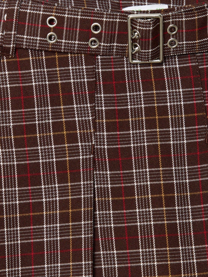 юбка-шорты в клетку для девочек от бренда sela вид слева