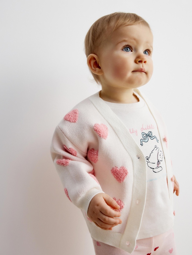 

Кардиган с объемной вышивкой для малышей, SL6802000602