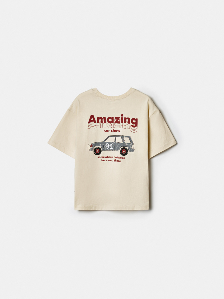 футболка оверсайз с принтом для мальчиков от бренда sela вид слева