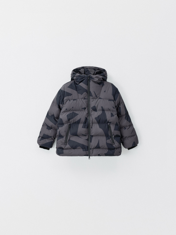 Куртка дутая SELA с капюшоном, серый, арт. 42402