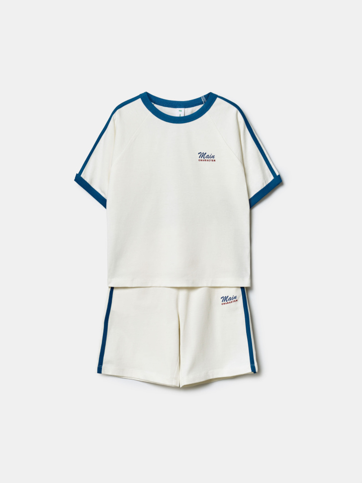 Комплект для мальчиков SELA футболка и шорты, разноцветный, арт. 43959