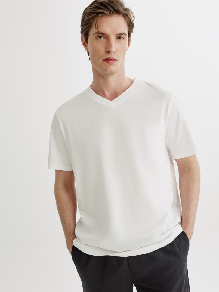 Футболка SELA MARK REGULAR FIT, белый, арт. 43730