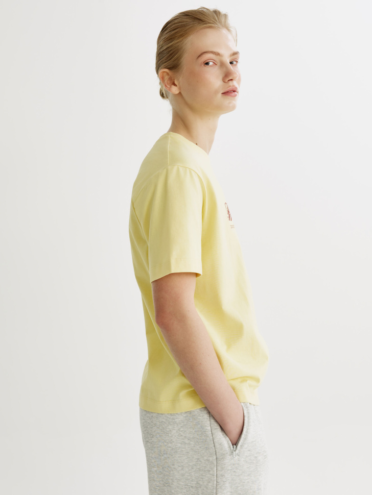 футболка с принтом из россии вид сбоку