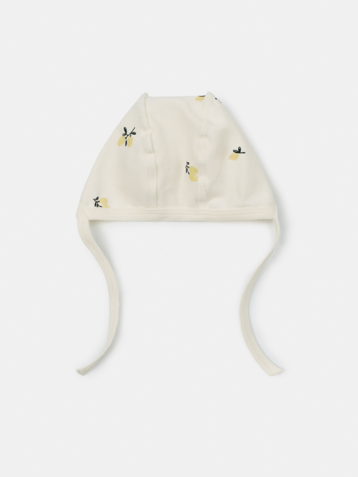 комплект из чепчика, боди и ползунков со швами наружу для малышей из хлопка спереди