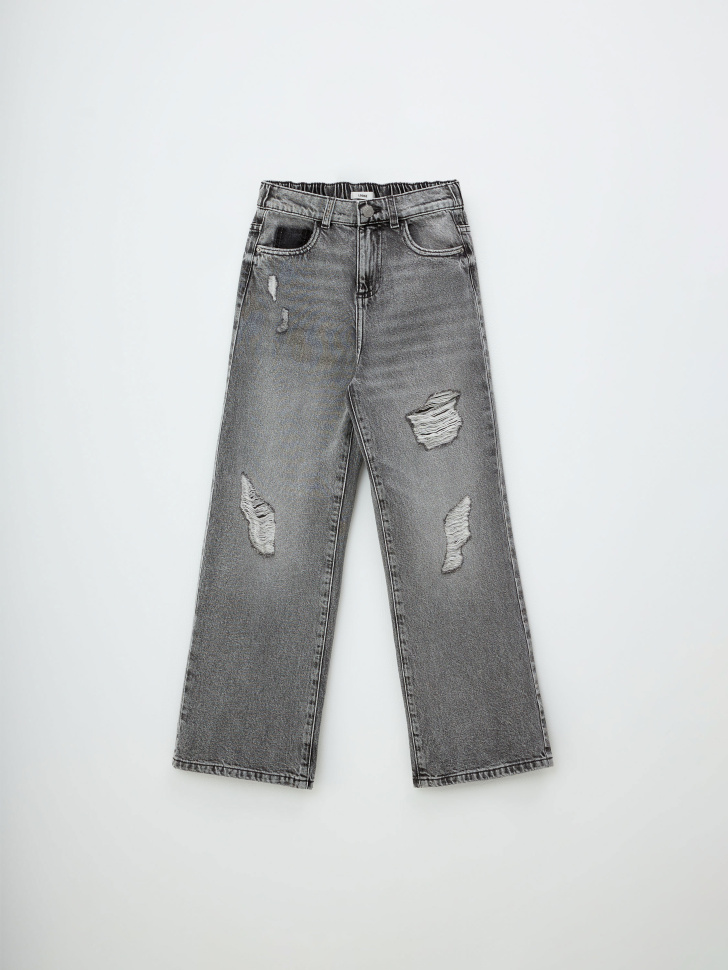 Рваные джинсы Loose Fit для девочек - фото 3