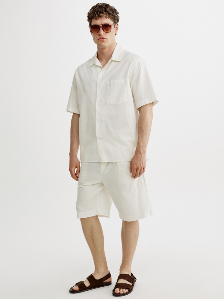 шорты из смесового льна 4610517442192 фотография