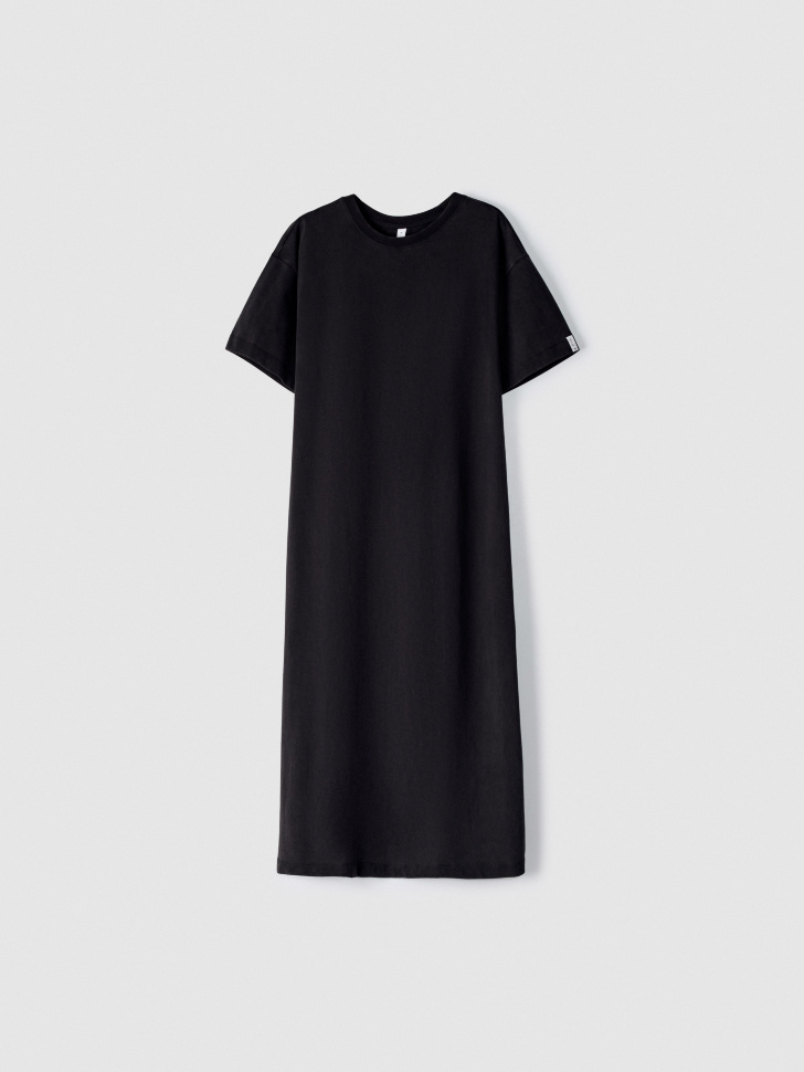 Платье-футболка Sela макси, черный, арт. 53640