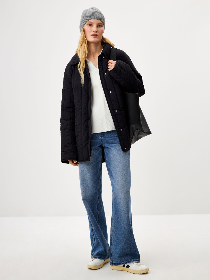 

Джинсы Wide Leg с косой застежкой