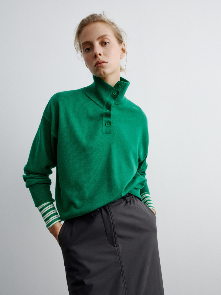 вязаный джемпер с содержанием шерсти 4610517111975 фотография