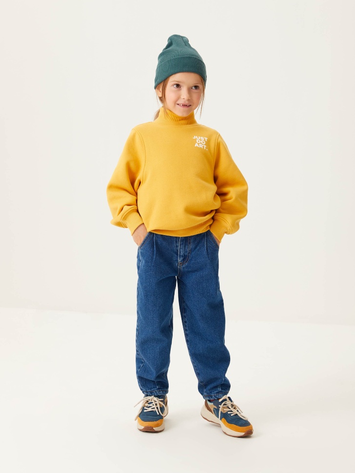 

Джинсы slouchy для девочек, Синий