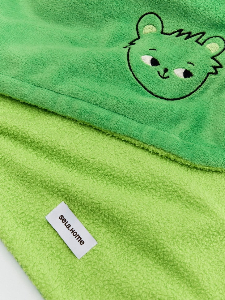 детский флисовый плед с вигге от бренда sela вид слева