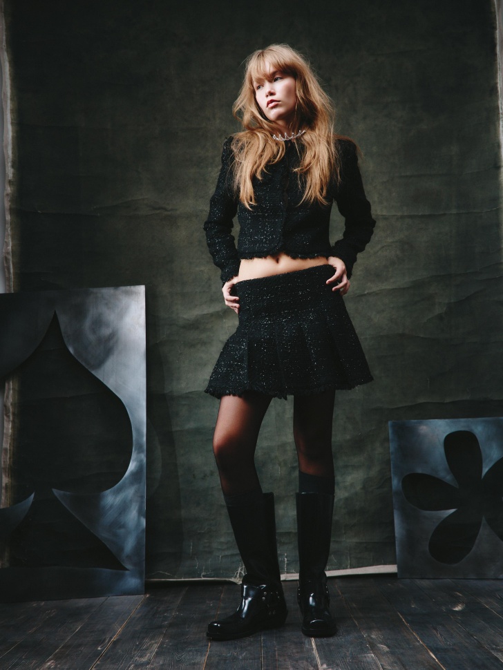 твидовый жакет из линейки  young от бренда sela вид слева