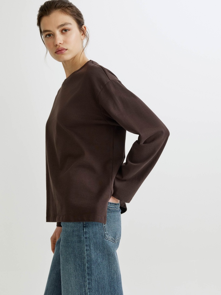 лонгслив anna oversize fit из россии вид сбоку