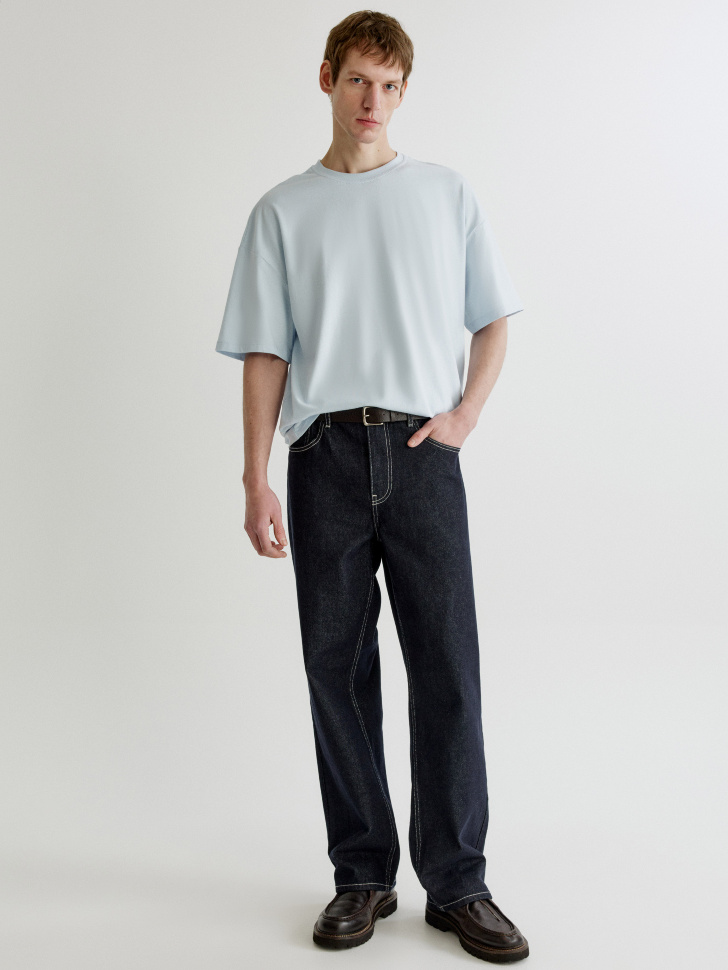 базовая футболка regular fit от бренда sela вид слева