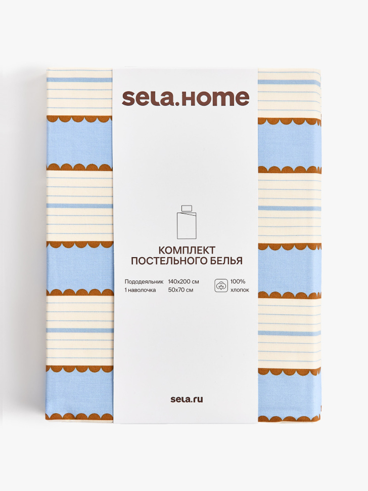 комплект детского постельного белья без простыни 1,5 спальный 140х200 см от бренда sela вид слева