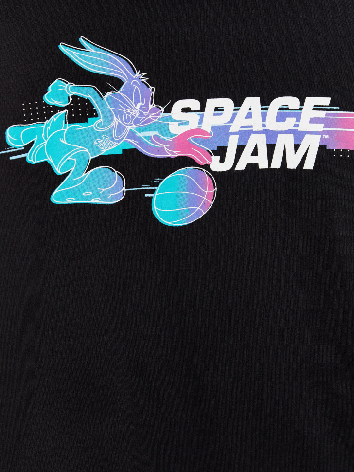Худи оверсайз с принтом Space Jam для мальчиков. Фото №3