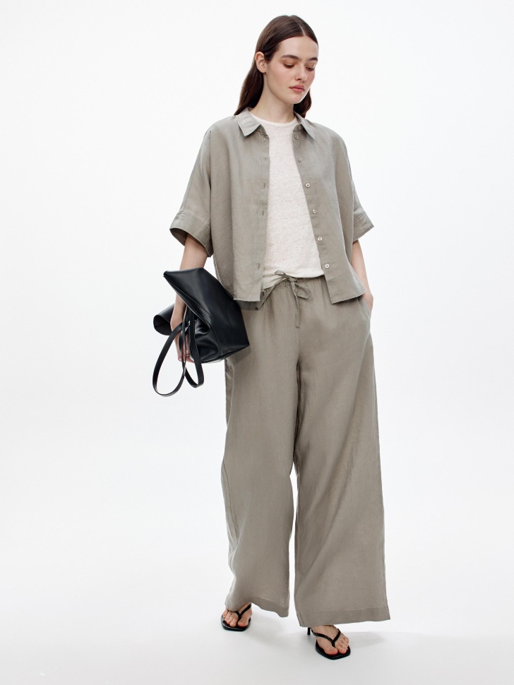 широкие брюки из 100% льна 4610517310132 фотография