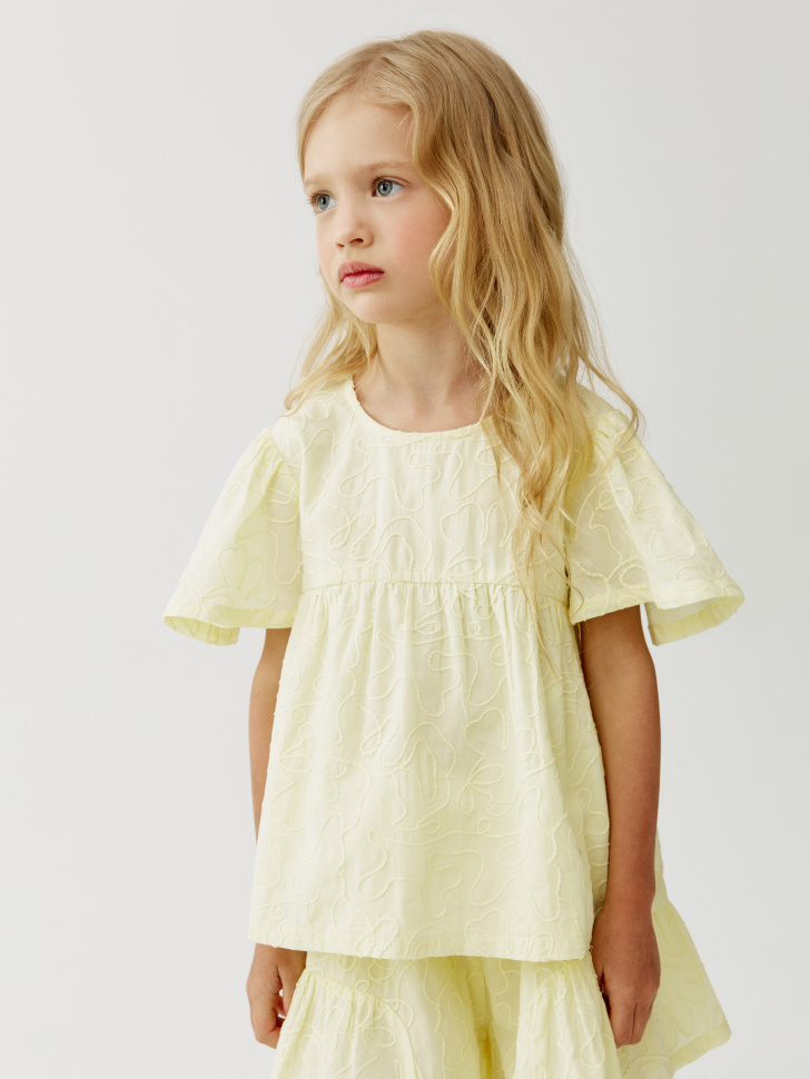 Блузка SELA для девочек, желтый, арт. 51431