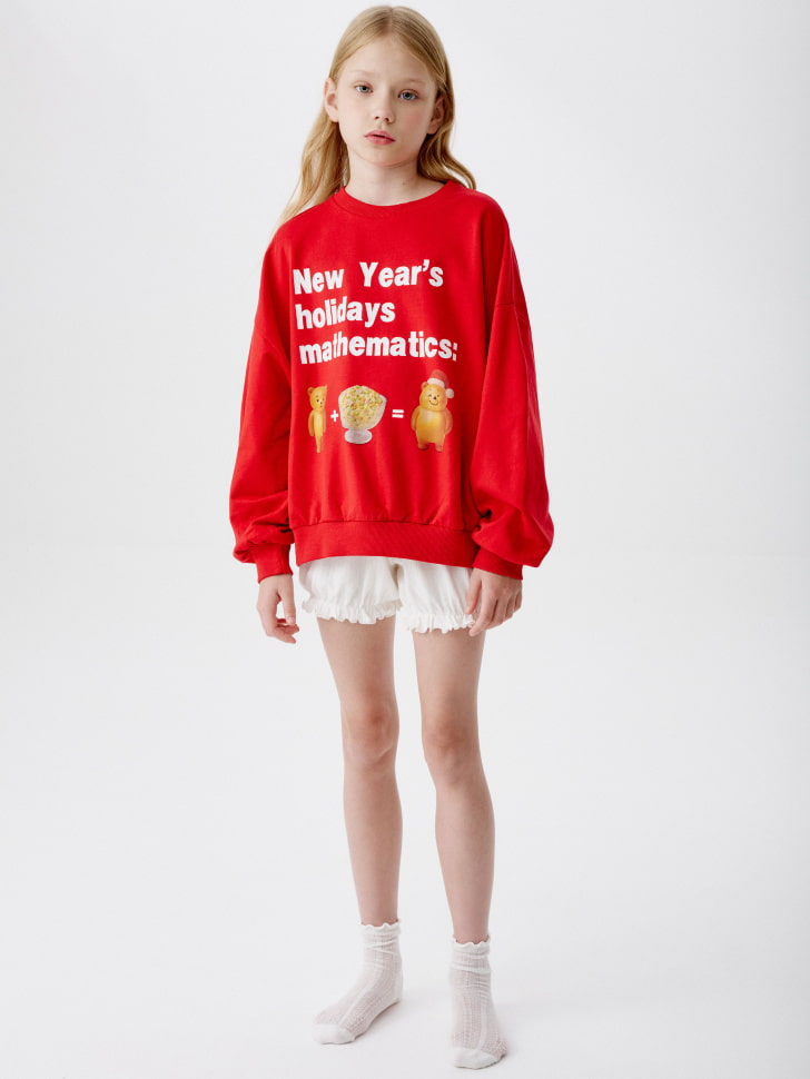 новогодняя пижама с принтом для девочек 4680798753829 по акции