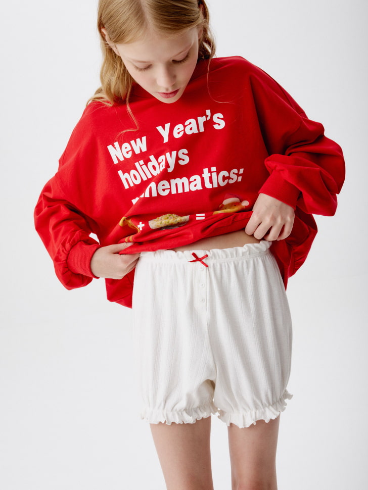 новогодняя пижама с принтом для девочек 4680798753829 в интернет магазине