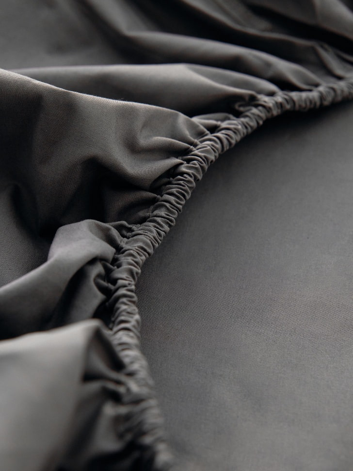 Простыня на резинке 180х200 см, графитовый, арт. 16947