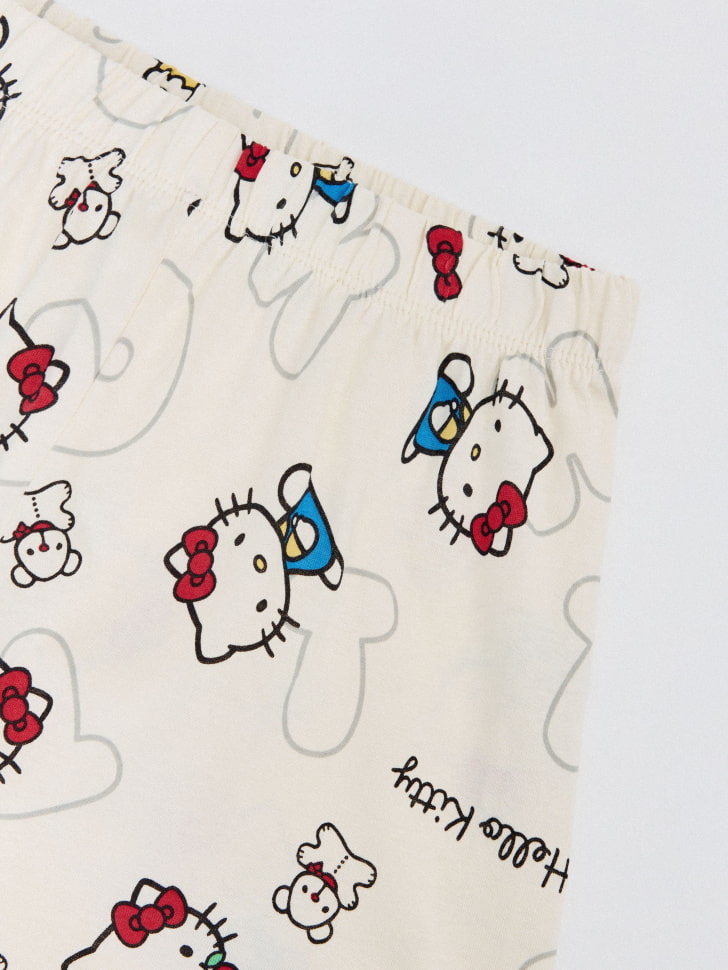 трикотажная пижама с принтом hello kitty для девочек 4610283616476 с промокодом