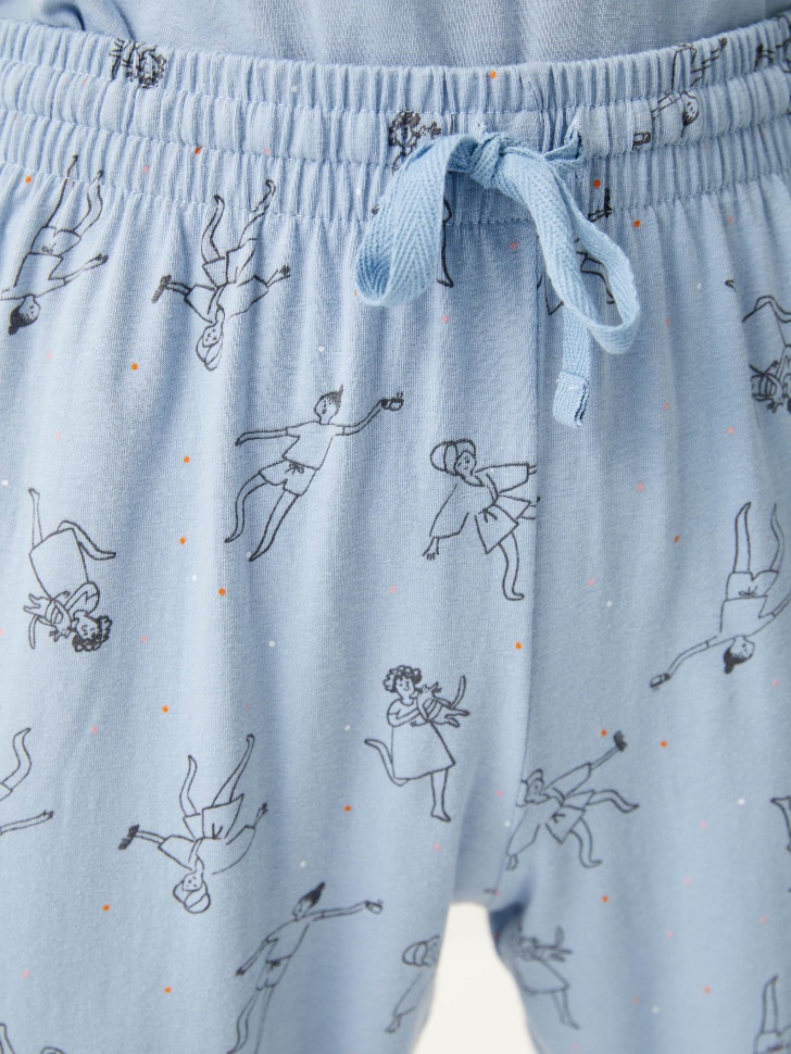 Пижама с принтом (голубой, L) от Sela