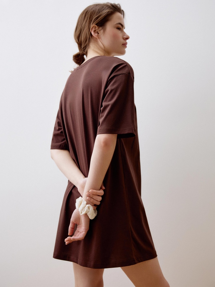 домашнее платье-футболка оверсайз с принтом 4610517328168 купить с доставкой