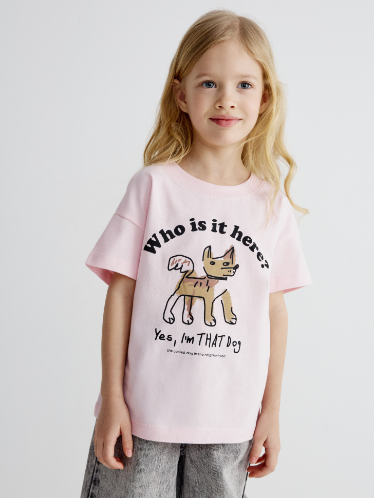 Футболка с принтом для девочек, арт. 32032