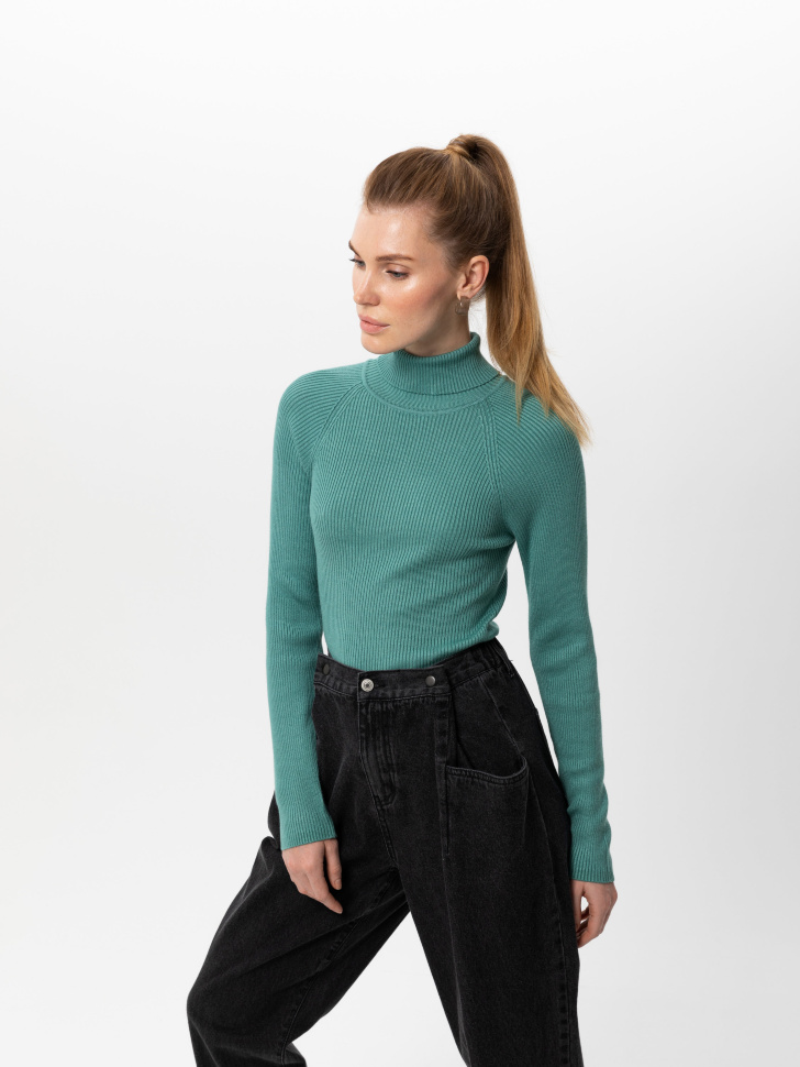 SELA свитер женский (зеленый, XS)